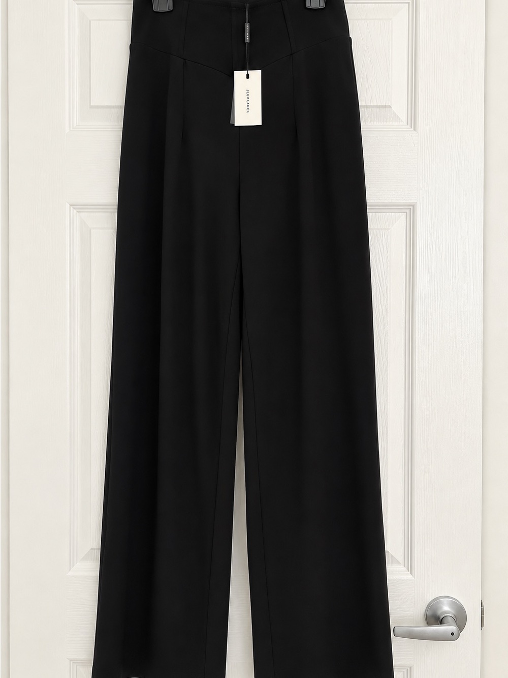 JLUXLABEL Black High Waisted Wide Leg Effortless Pants M NWT